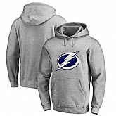 Men's Customized Tampa Bay Lightning Gray All Stitched Pullover Hoodie,baseball caps,new era cap wholesale,wholesale hats